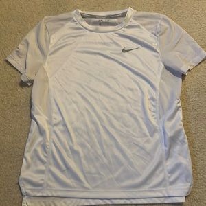 White Nike Dri-Fit T shirt in Size S